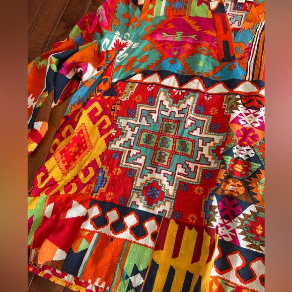 Christian Siriano Colorful Geometric Aztec Blouse Size 1X - Picture 4 of 11